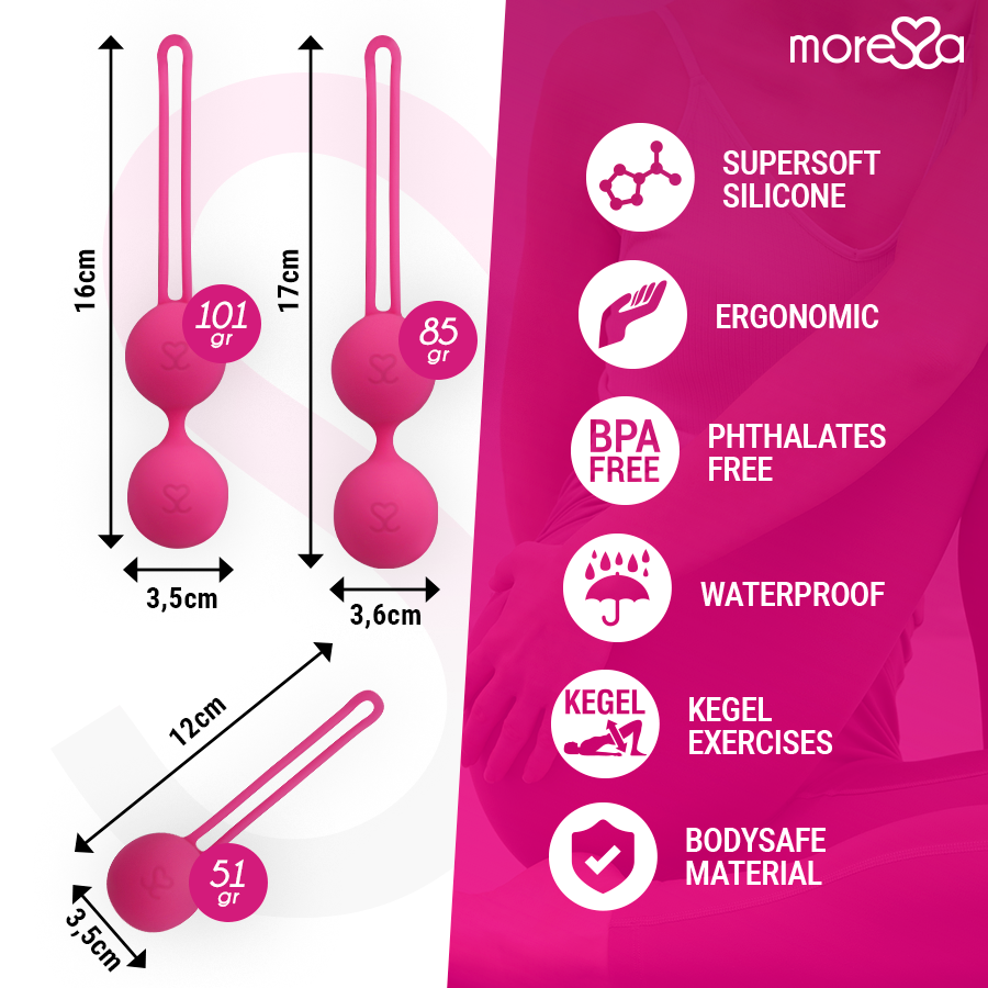 MORESSA - OSIAN SET PREMIUM SILICONE ROSE (Osian One - 51 g | Osian Two - 101 g | Osian Three 85 g)