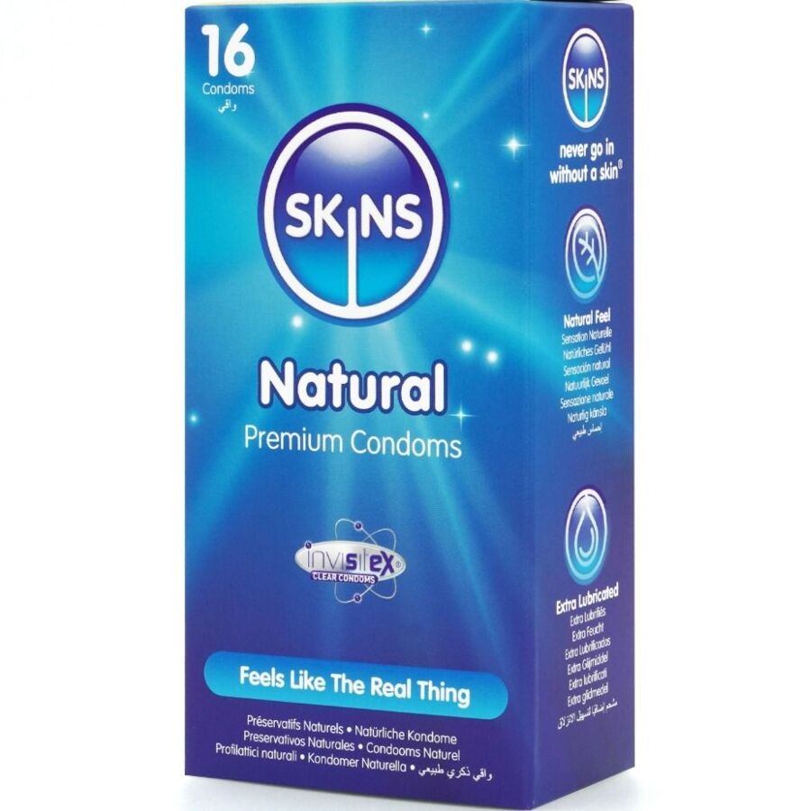 SKINS - PACK DE 16 PRÉSERVATIFS NATURELS PREMIUM