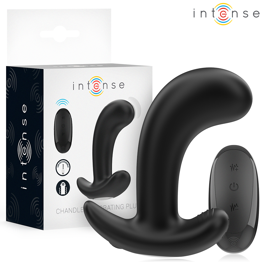 INTENSE - CHANDLER ANAL PLUG 10 VIBRATIONS NOIR TÉLÉCOMMANDE