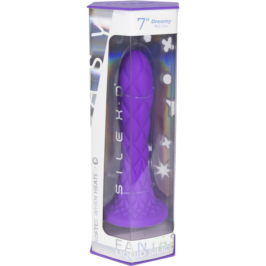 SILEXD - DREAMY DILDO FANTASY SILICONE LIQUIDE THERMORÉACTIF VIOLET 18,5 CM