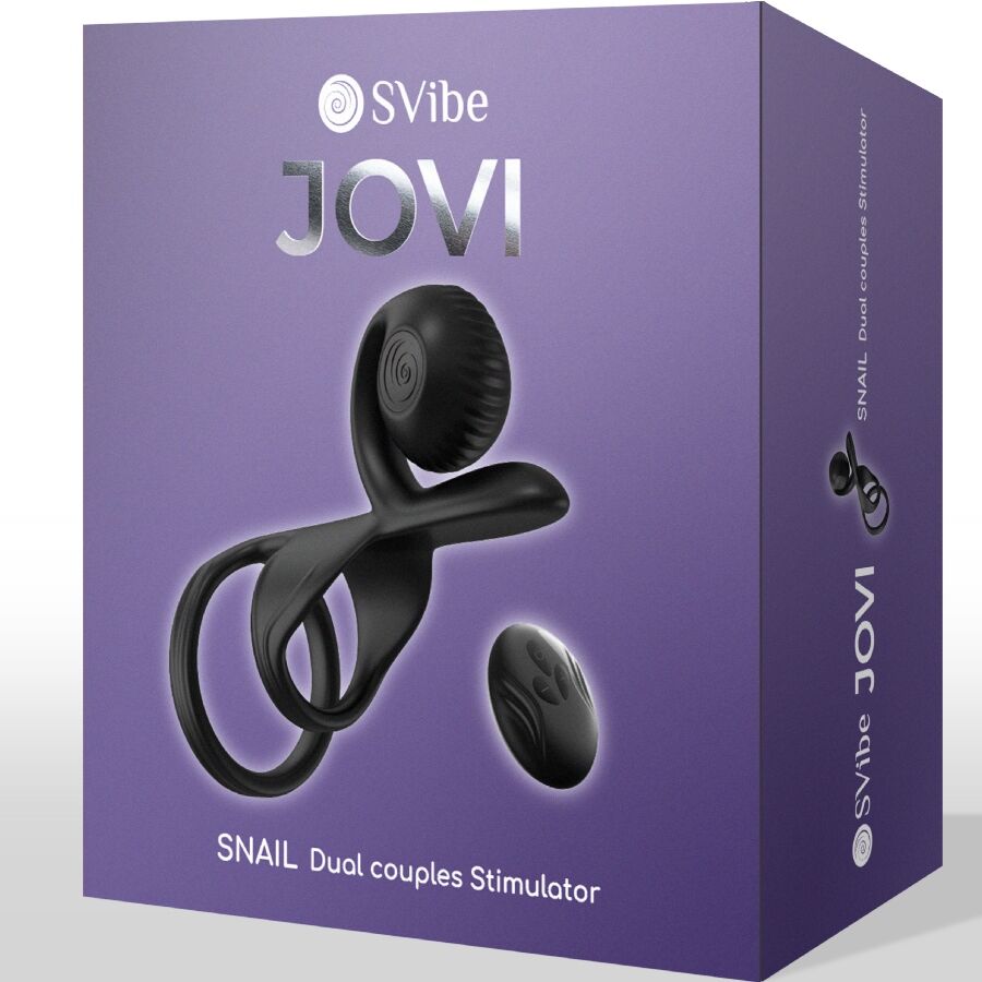 SNAIL VIBE - JOVI BAGUE POUR COUPLES TÉLÉCOMMANDE NOIRE