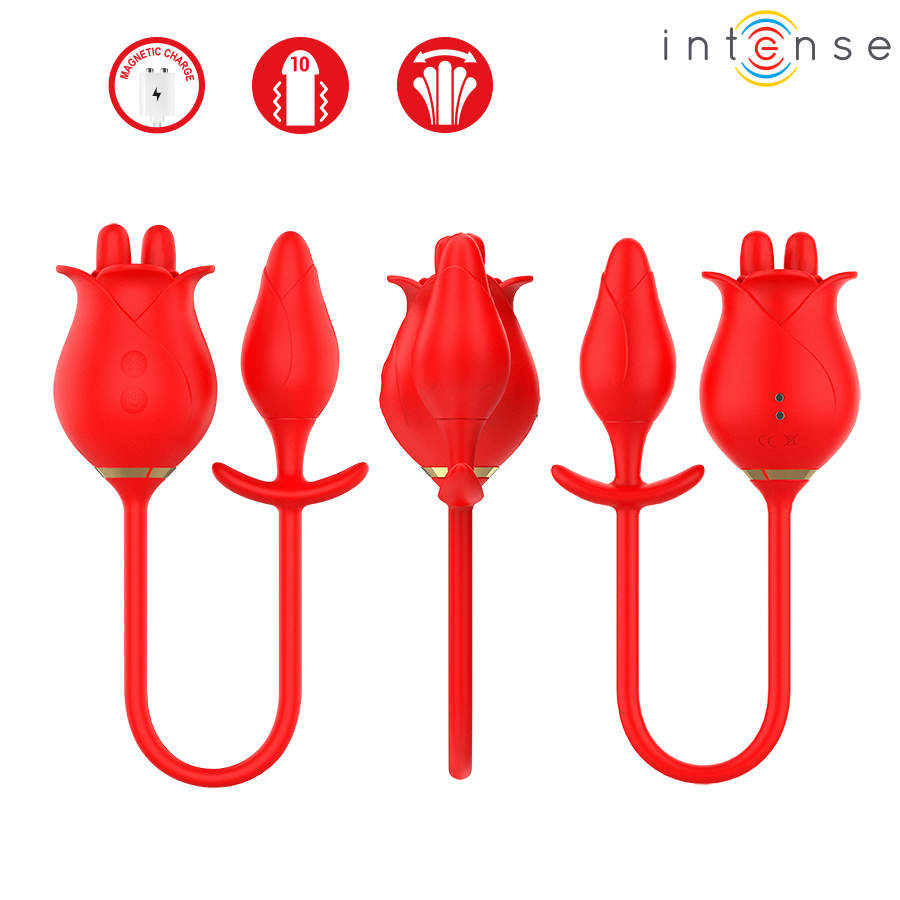 INTENSE - MELANIE DOUBLE STIMULATEUR DE CLITORIS AVEC LANGUE EN ZIGZAG