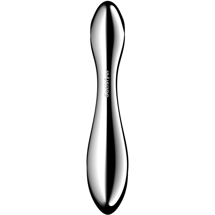 SATISFYER - PURE GRAVITY 2 GODEMICHET DOUBLE EXTRÉMITÉ EN ACIER INOXYDABLE