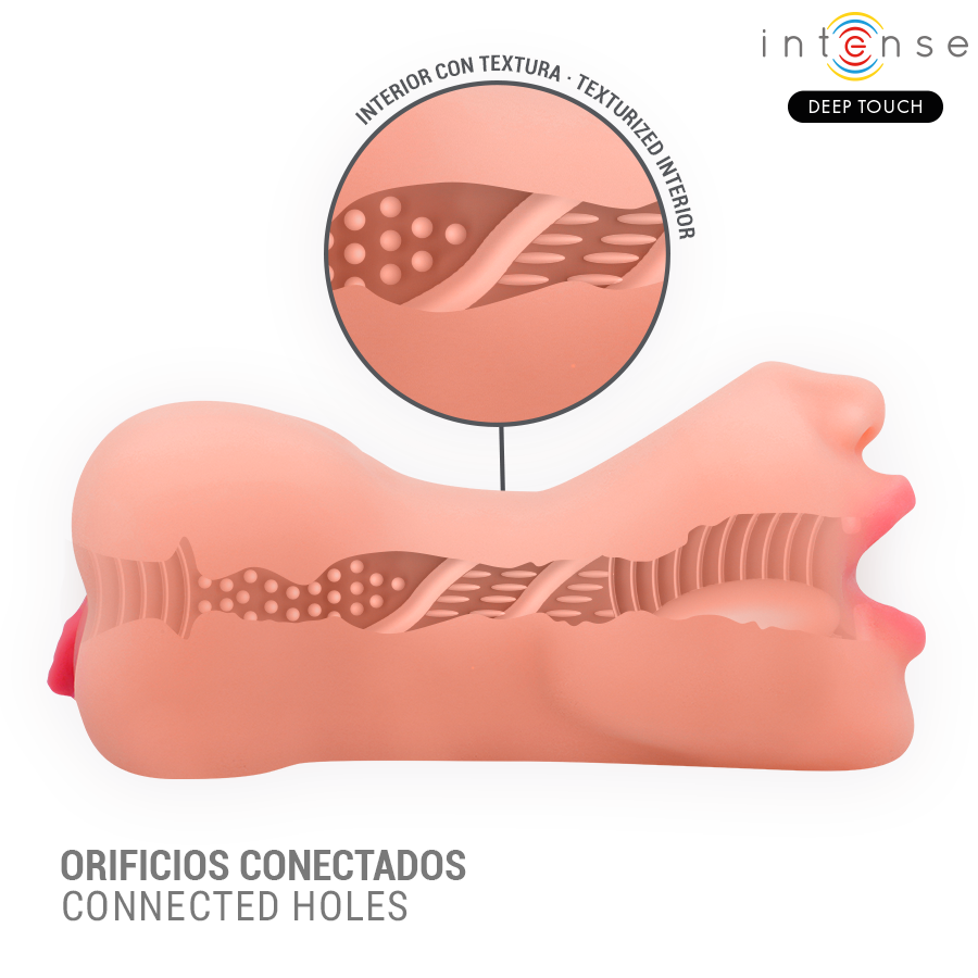 INTENSE DEEP TOUCH - MASTURBATEUR À DOUBLE BOUCHE ET VAGIN RILEY