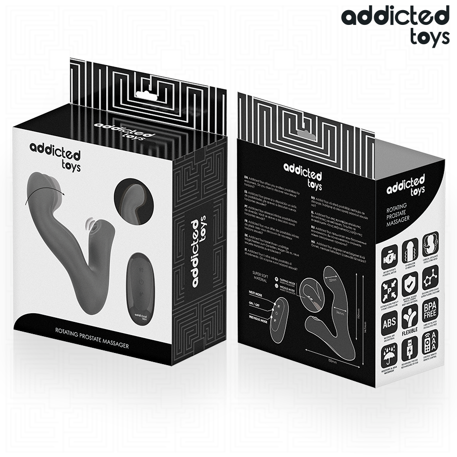 ADDICTED TOYS - MASSEUR DE PROSTATE OSCILLANT AVEC MODE PULSATION ET TÉLÉCOMMANDE