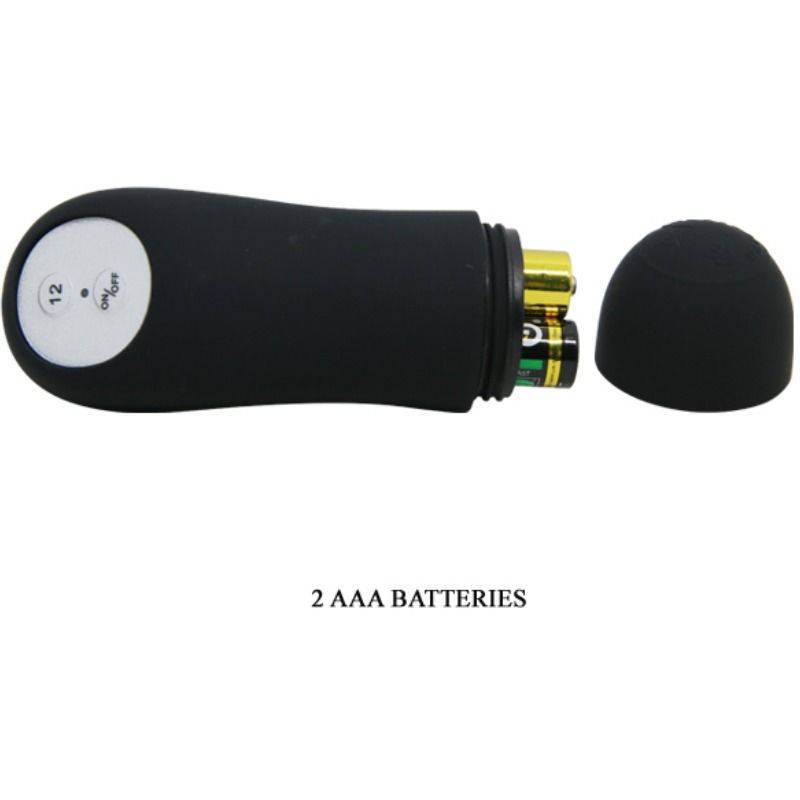 Plug anal en silicone forme pénis et 12 modes de vibration noir