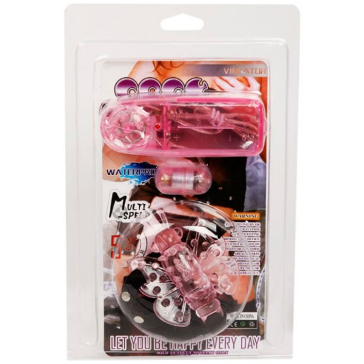 Harnais avec papillon vibrant multivitesses