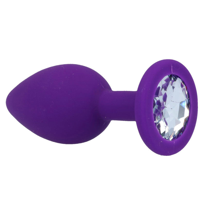 Plug Anal Shelki avec Base Diamant - Silicone Doux Étanche - Intense