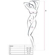 PASSION - FEMME BS034 BODYSTOCKING BLANC TAILLE UNIQUE