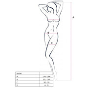 PASSION - FEMME BS036 BODYSTOCKING BLANC TAILLE UNIQUE