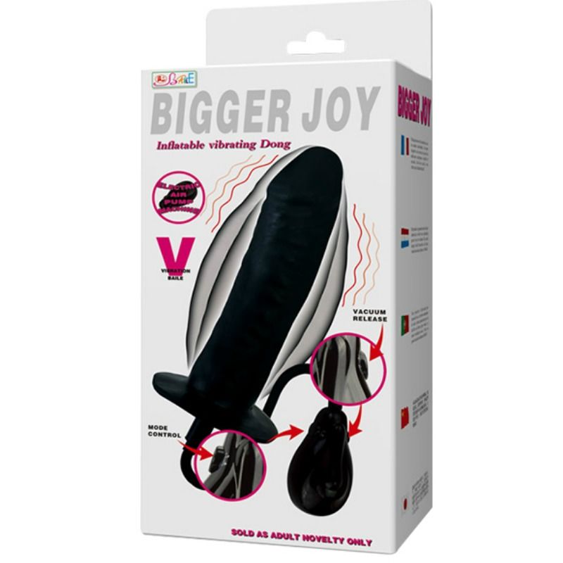 Gode gonflable bigger joy avec vibration 16 cm
