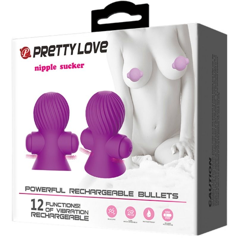 Stimulateurs de nipple 12 modes vibration lilas
