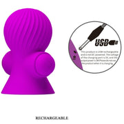 Stimulateurs de nipple 12 modes vibration lilas