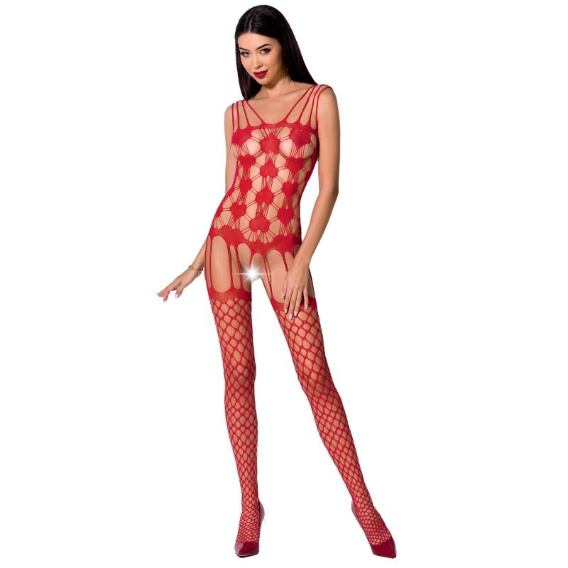 PASSION - FEMME BS067 BODYSTOCKING BLANC TAILLE UNIQUE
