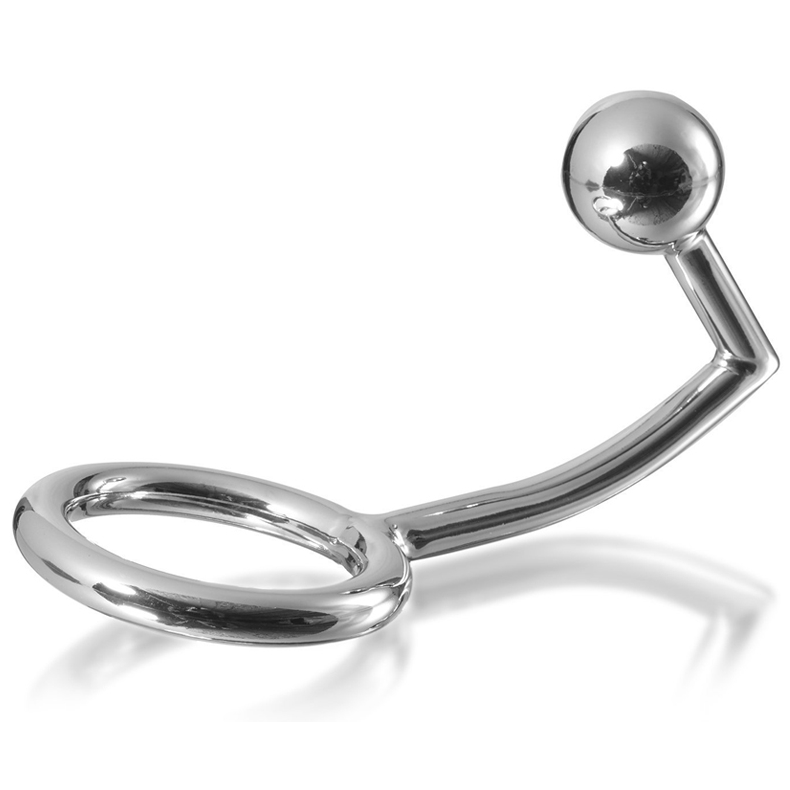 Anneau cock ring avec crochet intrus anal 45mm
