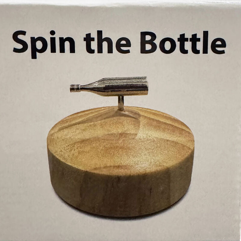 Jeu Coquin Tournez la Bouteille Métal Base Tournante en Bois - Kheper Games