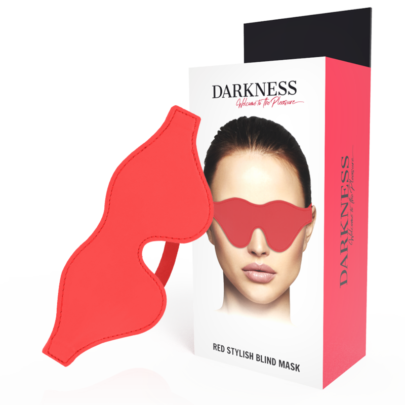 Masque BDSM Bandeau Yeux PVC - Élastique Ajustable - Darkness
