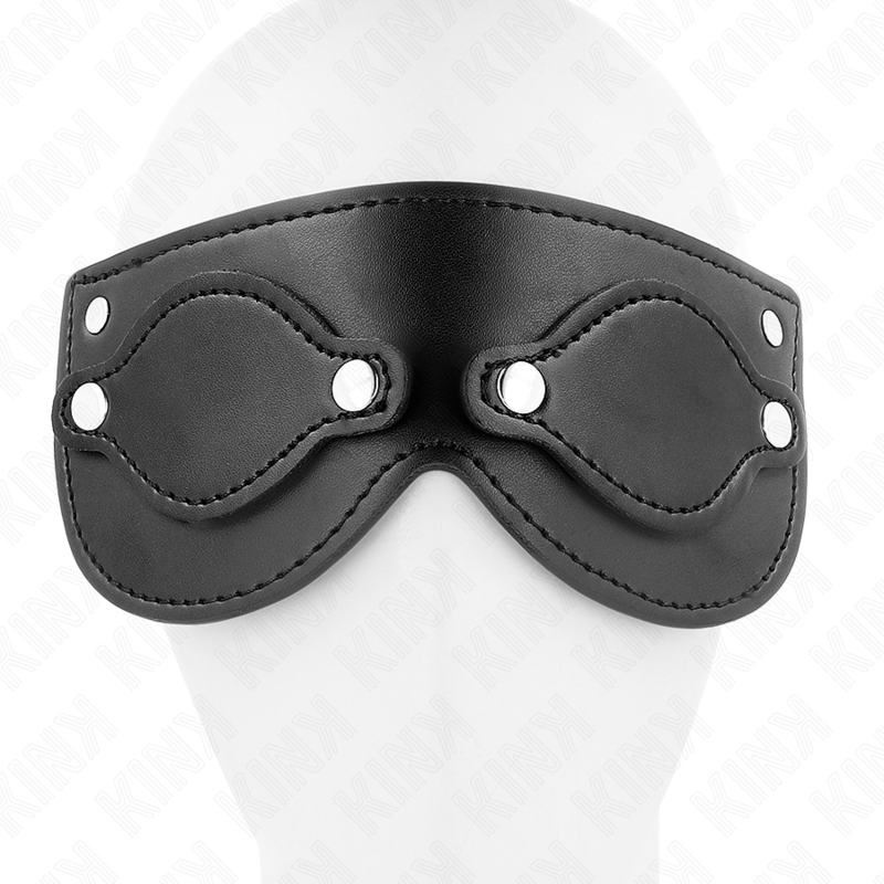 Masque BDSM Cuirette Cache-Yeux Détachables 22 x 9 cm - Kink