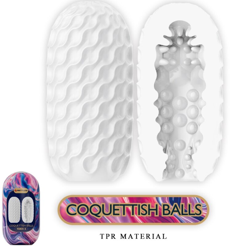 Masturbateur Homme Coquettish Balls Réversible Extensible Étanche - Pretty Love
