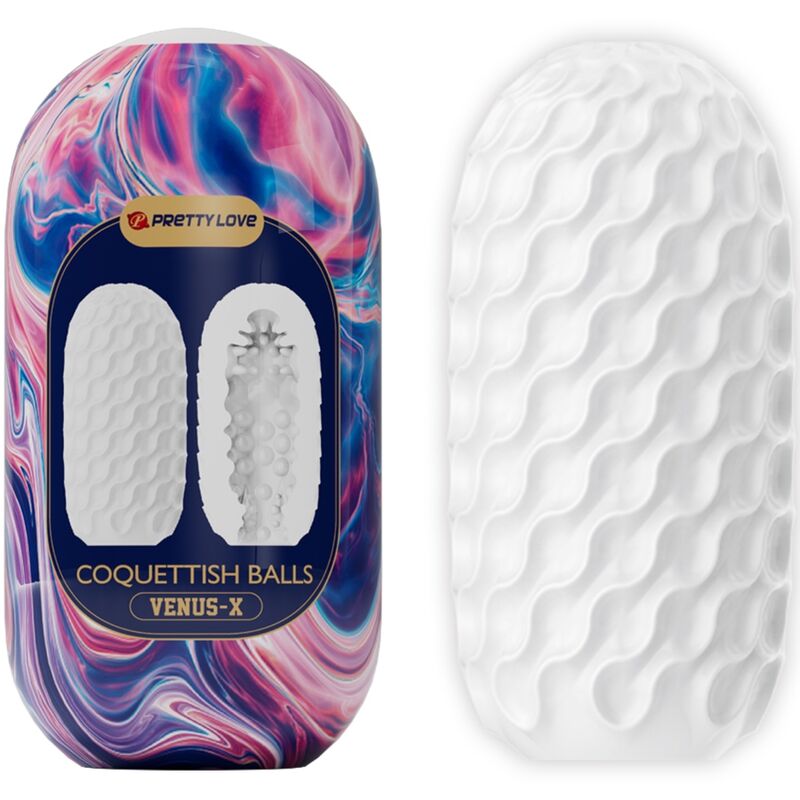 Masturbateur Homme Coquettish Balls Réversible Extensible Étanche - Pretty Love
