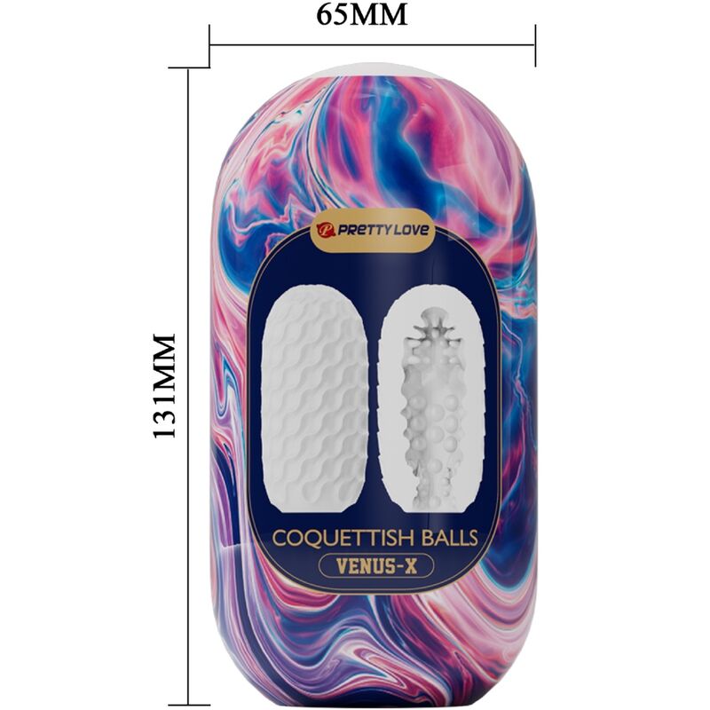 Masturbateur Homme Coquettish Balls Réversible Extensible Étanche - Pretty Love