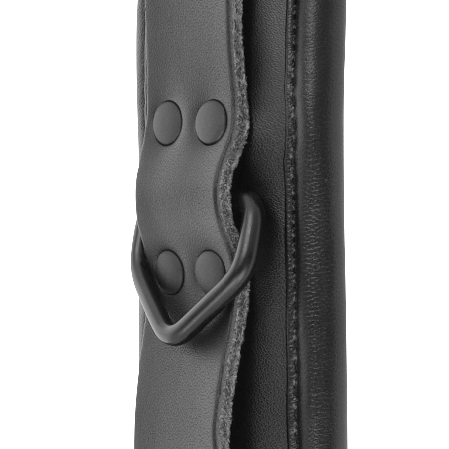 Menottes de Cheville BDSM Ajustables Cuir Noir Cousues Main - Darkness