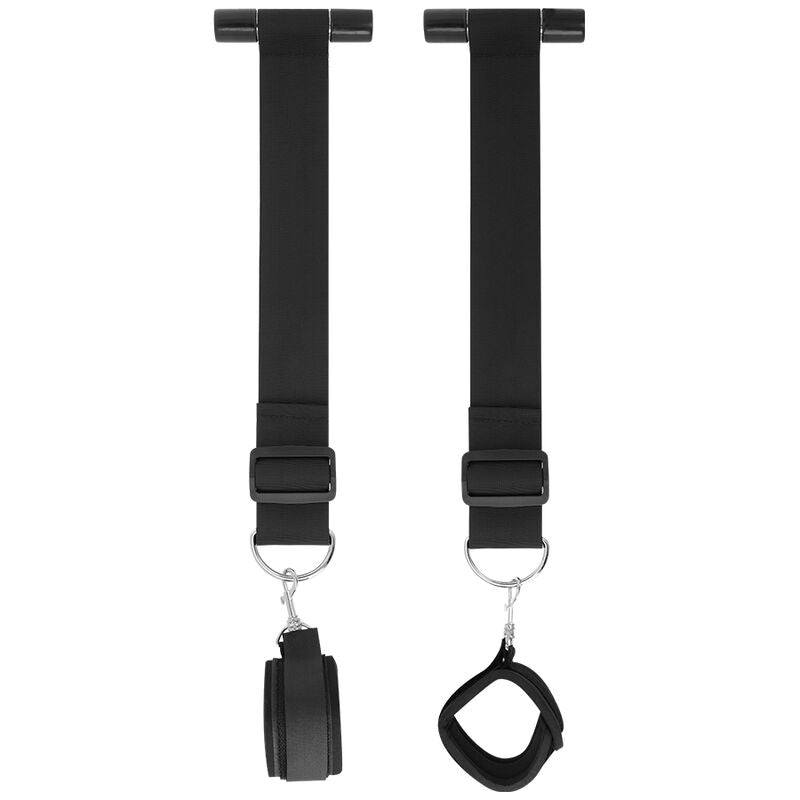 Menottes de Porte BDSM Bondage Néoprène Sangles Réglables - Darkness