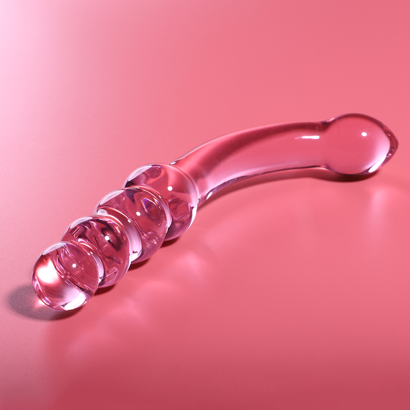 NEBULA SERIES BY IBIZA - MODÈLE 14 GODE EN VERRE BOROSILICATE ROSE 18.5 CM -O- 3 CM