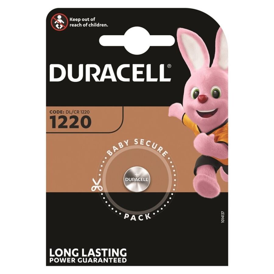 Pile Bouton Lithium CR1220 3V Longue Durée - Duracell