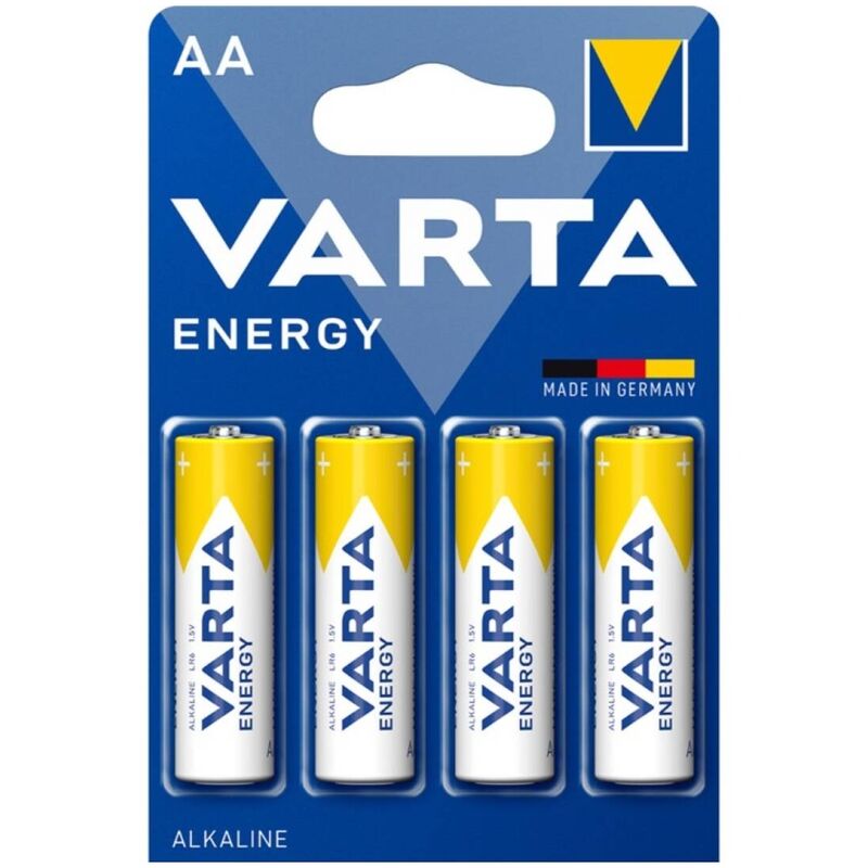 Piles Alcalines AA LR6 1,5V Energy Blister de 4 - Varta