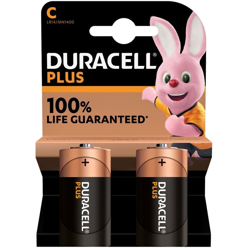 Piles Alcalines C LR14 Plus Power Longue Durée Lot de 2 - Duracell