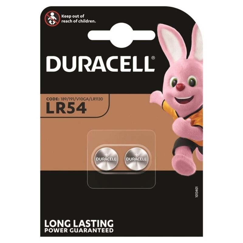 Piles Bouton Alcalines LR54 LR1130 AG10 1,5V Lot de 2 - Duracell