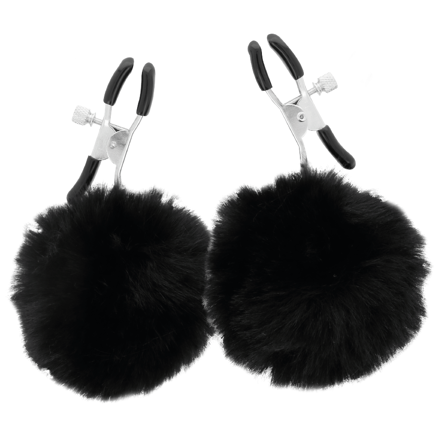 Pinces à Tétons Réglables avec Pompons Métal Sans Nickel - Darkness