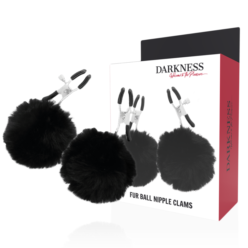 Pinces à Tétons Réglables avec Pompons Métal Sans Nickel - Darkness