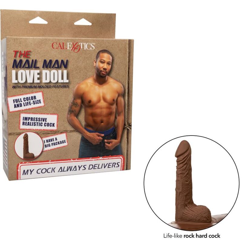 Poupée Gonflable Masculine Mail Man Pénis Réaliste Texturé - CalExotics