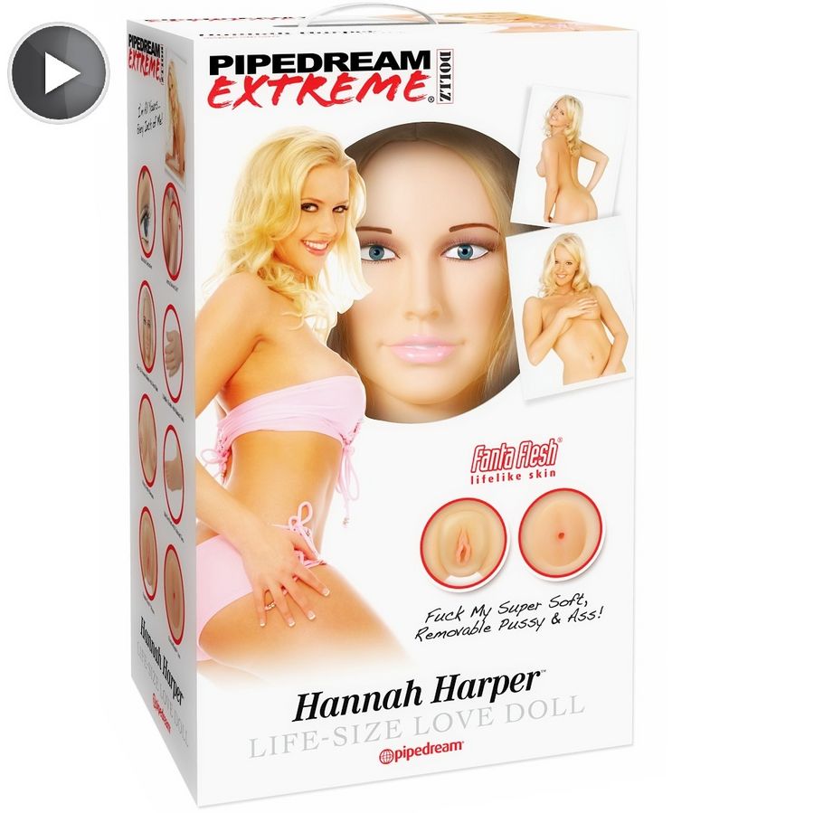 Poupée Gonflable Réaliste Hannah Harper Vagin et Anus Amovibles - Extreme Dollz