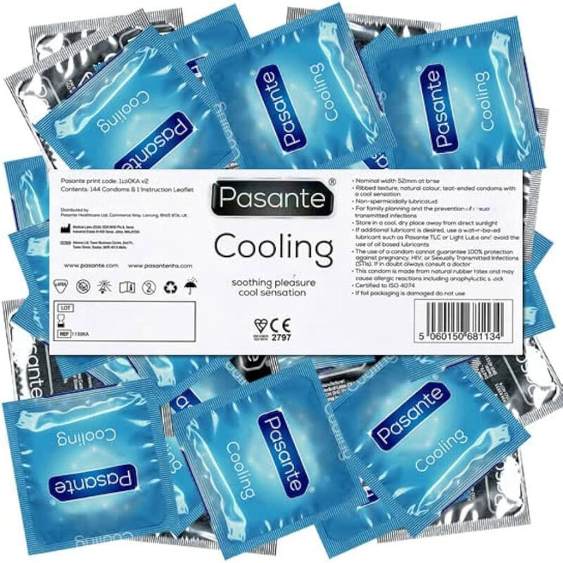 Préservatifs Effet Refroidissant Cooling Sensation Nervurés Sac 144 - Pasante