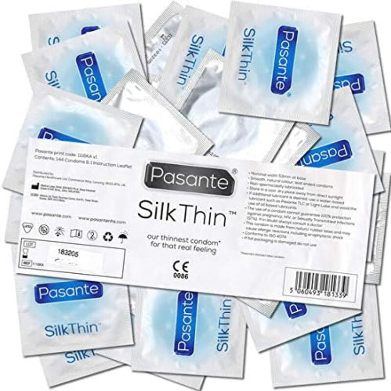 Préservatifs Silk Thin Ultra Fins 0,04 mm Boîte de 144 - Pasante