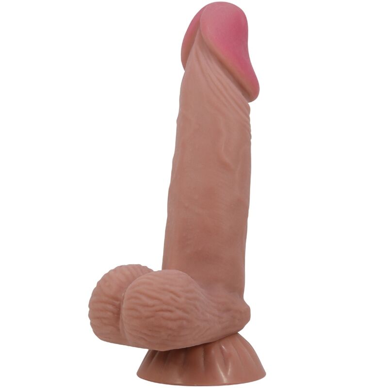 Pretty Love — Série Sliding Skin Gode Réaliste Avec Ventouse Coulissante Peau Brun 19,4 CM
