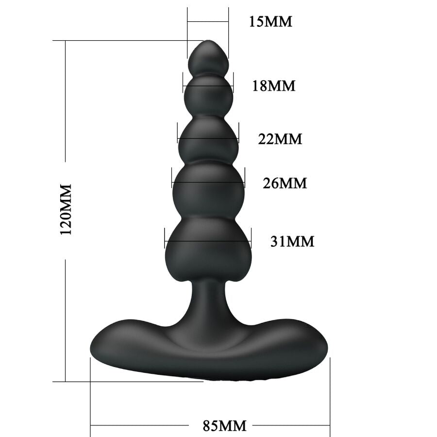 PRETTY LOVE - VIBRATEUR ANAL CORBAN 10 VIBRATIONS NOIR