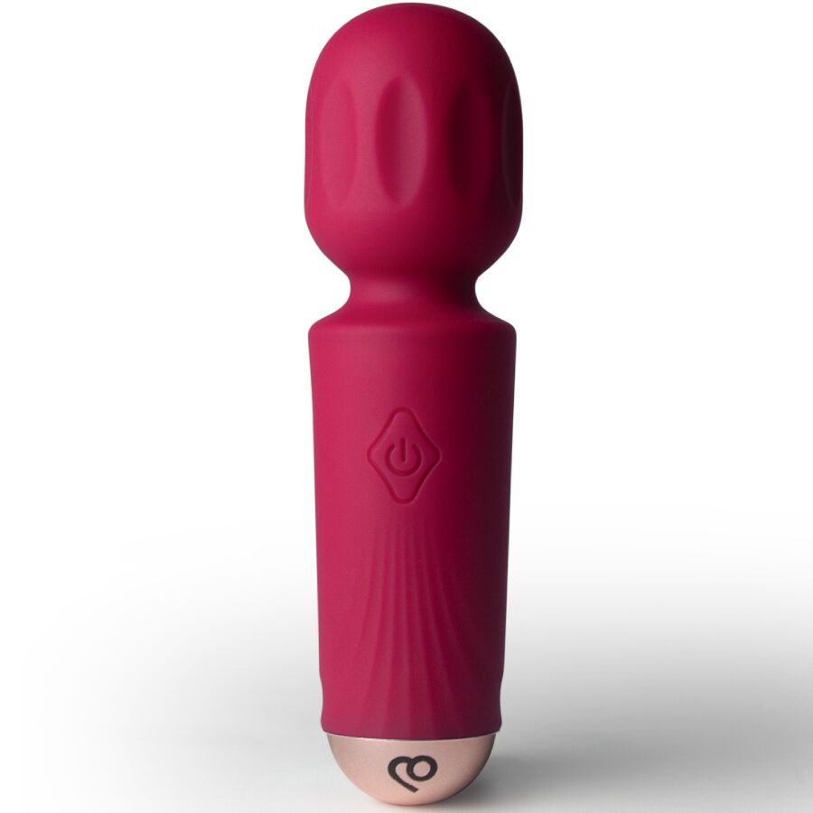 ROCKS-OFF - MINI BAGUETTE RECHARGEABLE 16 FONCTIONS ROUGE AZALÉE