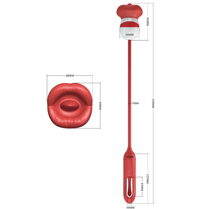 Stimulateur Clitoridien Alyss Bouche et Langue 5 Modes Rechargeable - Romance