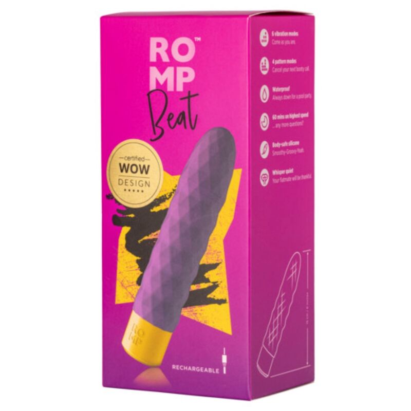 Stimulateur Clitoridien Beat Mini Texturé Étanche Rechargeable - ROMP