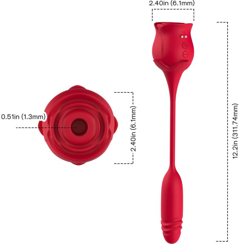 Stimulateur Clitoridien Roseknight Aspiration et Vibration 2-en-1 - Armony