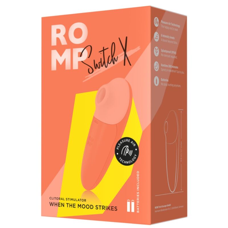 Stimulateur Clitoridien Switch X Tête Articulée 6 Niveaux - Romp