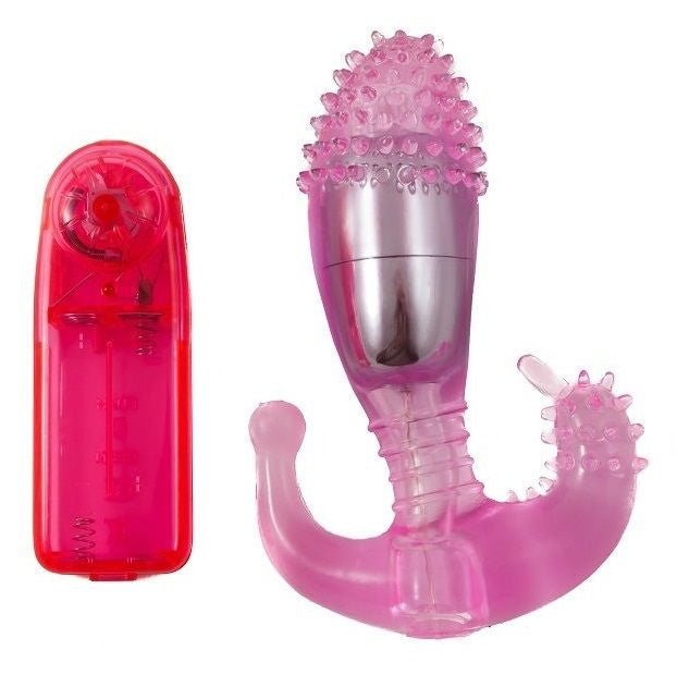 Stimulateur Triple Vaginal Clitoridien Périnéal Vibrant Silicone - Baile