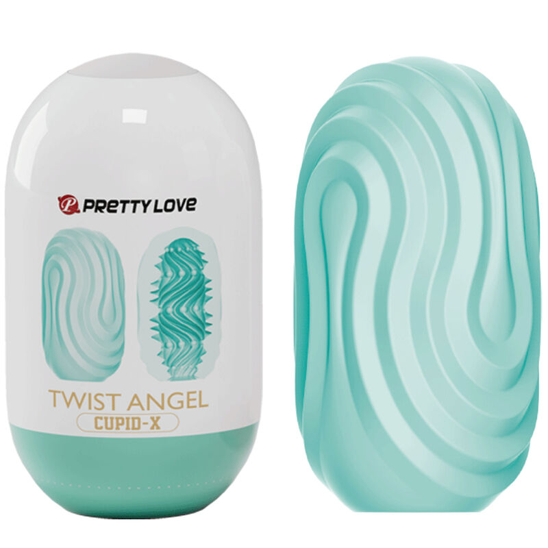 Œuf Masturbateur Cupid Twist Réversible Extensible TPR Étanche - Pretty Love