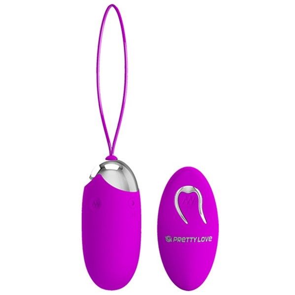 Œuf Vibrant Berger Télécommande Sans Fil 12 Vibrations Rechargeable - Pretty Love