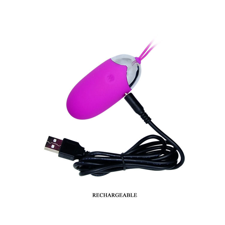 Œuf Vibrant Berger Télécommande Sans Fil 12 Vibrations Rechargeable - Pretty Love