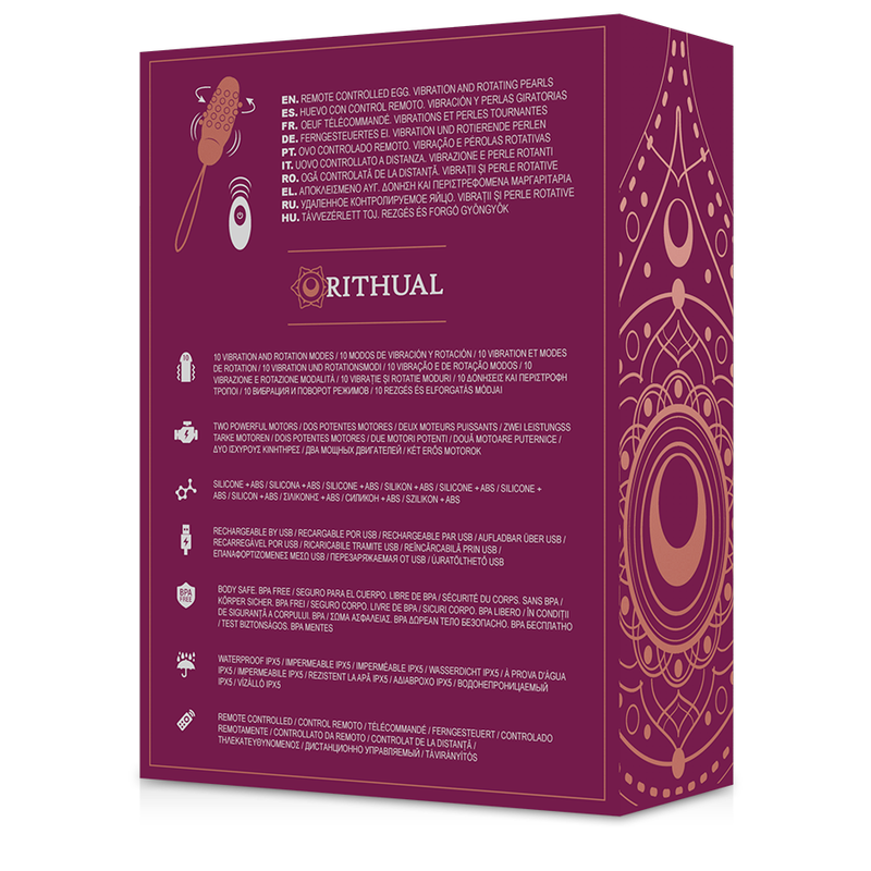 Œuf Vibrant Connecté Sita Rotation des Billes Télécommande 10 Modes - Rithual